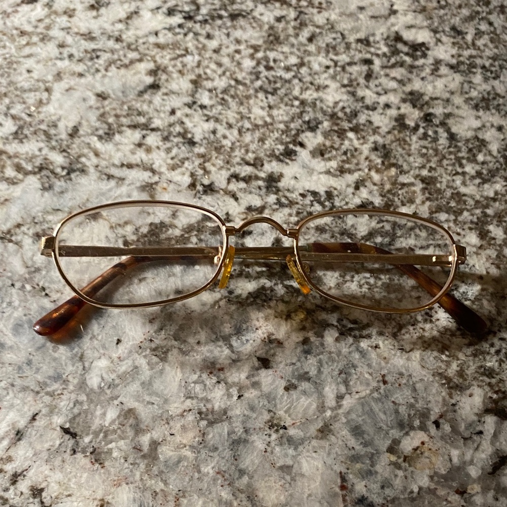 Gold and Brown Reading Glasses